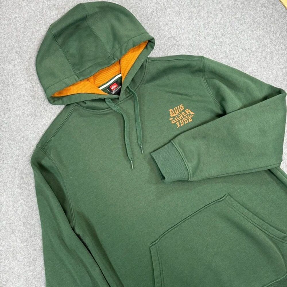 Mens QuickSilver graphic hoodie Green Medium
